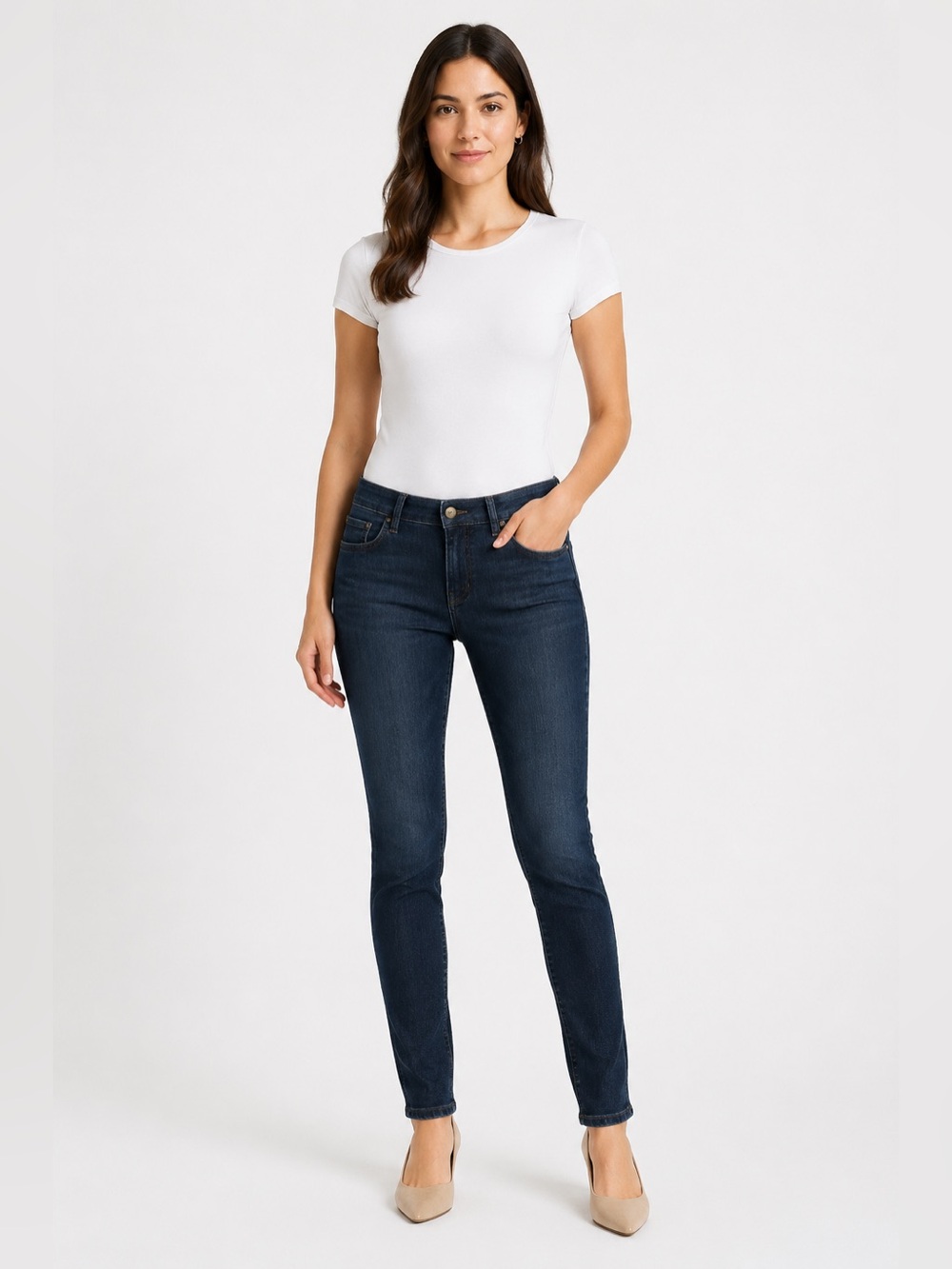 DL1961 Women’s Danny Super Model Skinny Jeans Stretch Dark Rinse 27